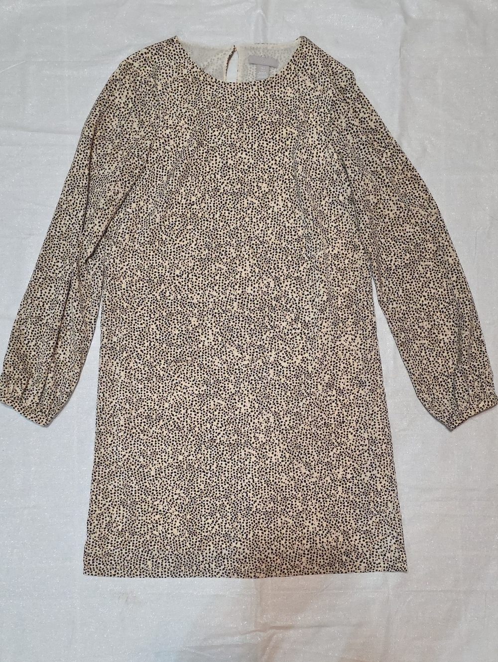 H&M Cream and Black Leopard Print Shift Dress